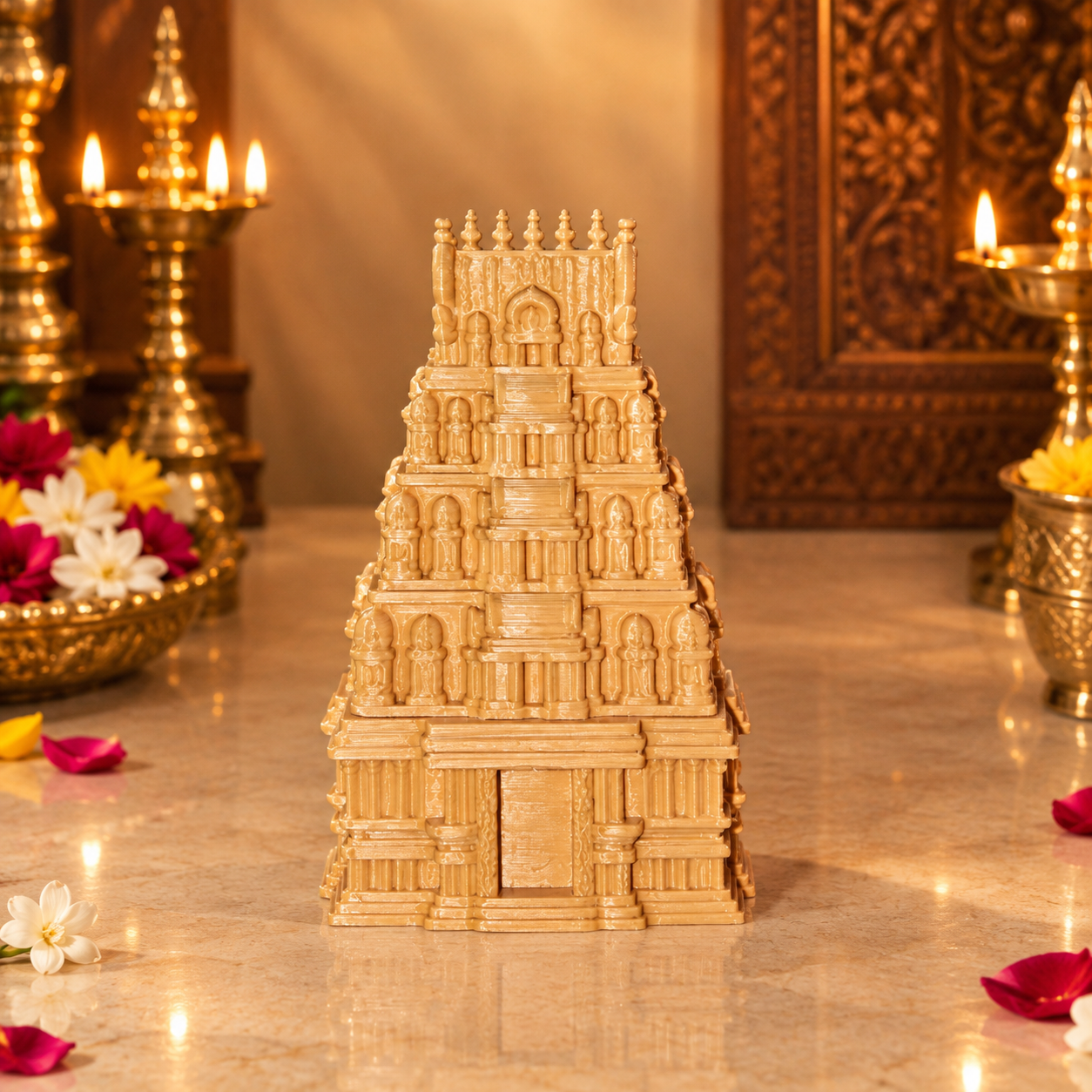 Traditional Gopuram Pooja Decor 4 inch