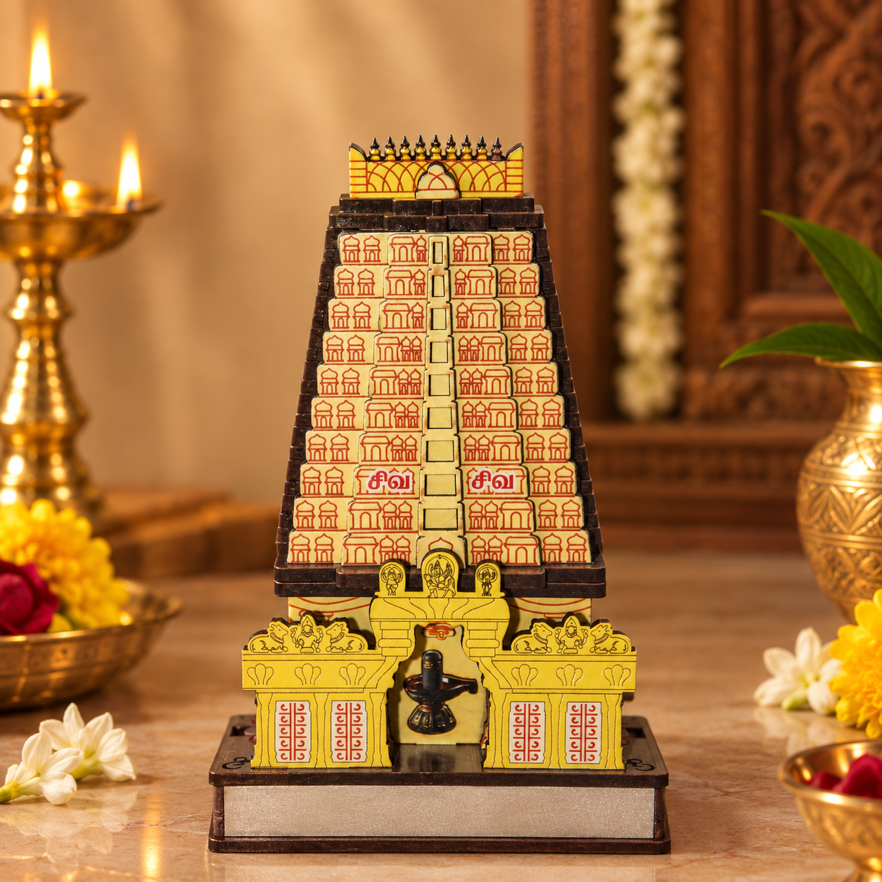Sri Ramanathaswamy Temple Rameshwaram Miniature Model 4 inch